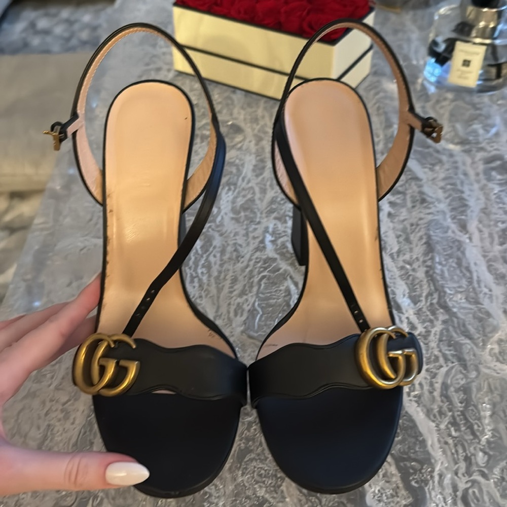 Gucci GG marmont heel 37.5 - Picture 2 of 7